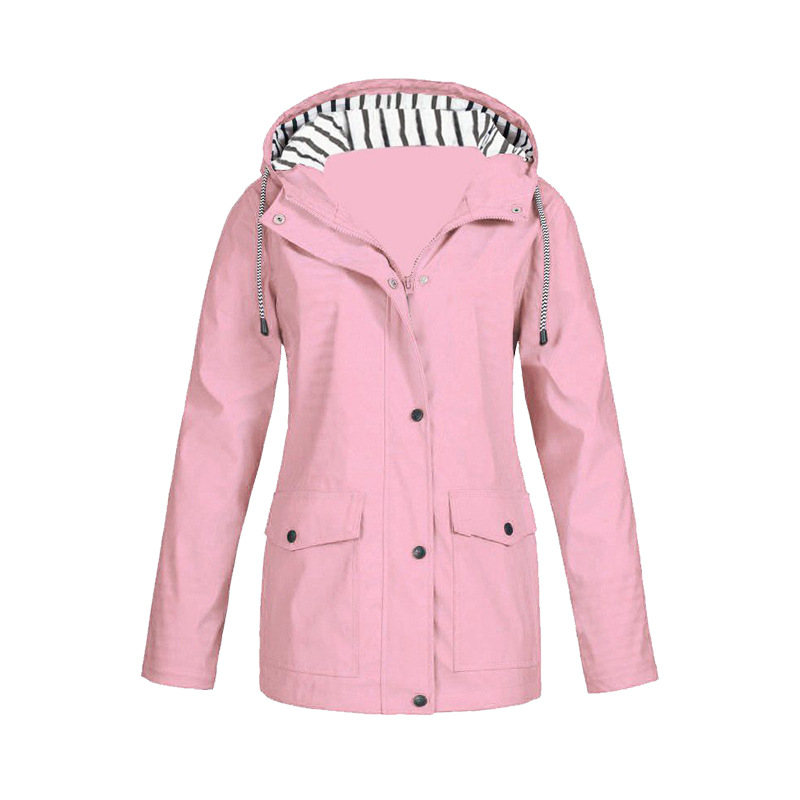 Damen Kapuzen-Regenjacke | Langarm