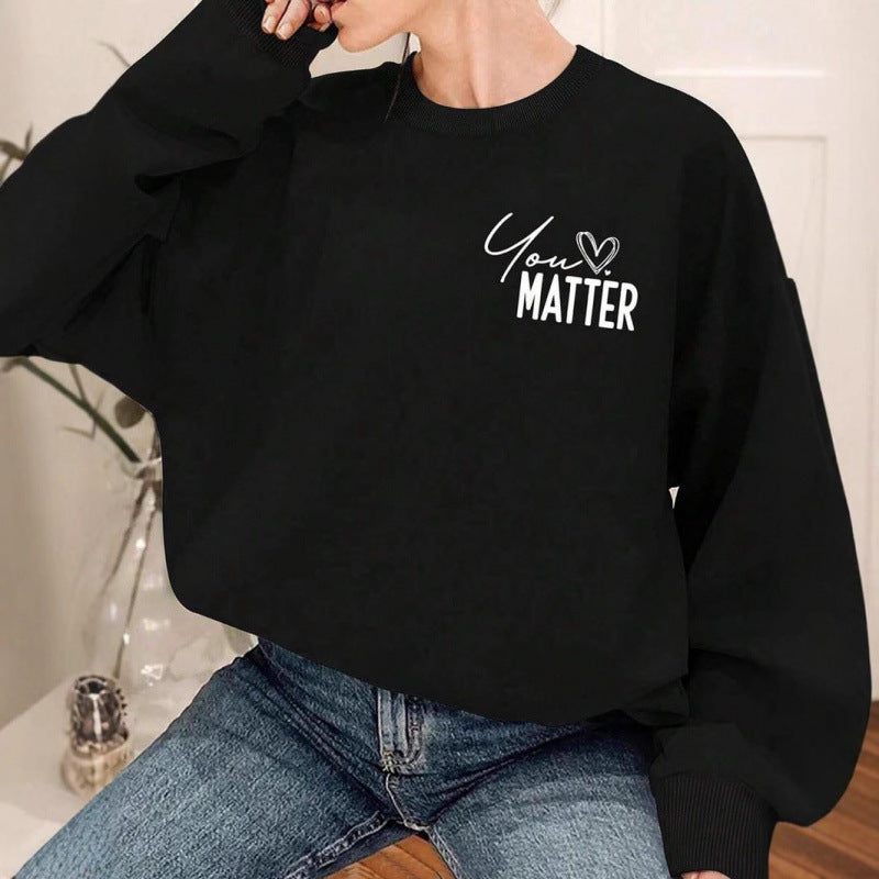 Damen Sweatshirt mit inspirierendem Motiv und lässiger Passform