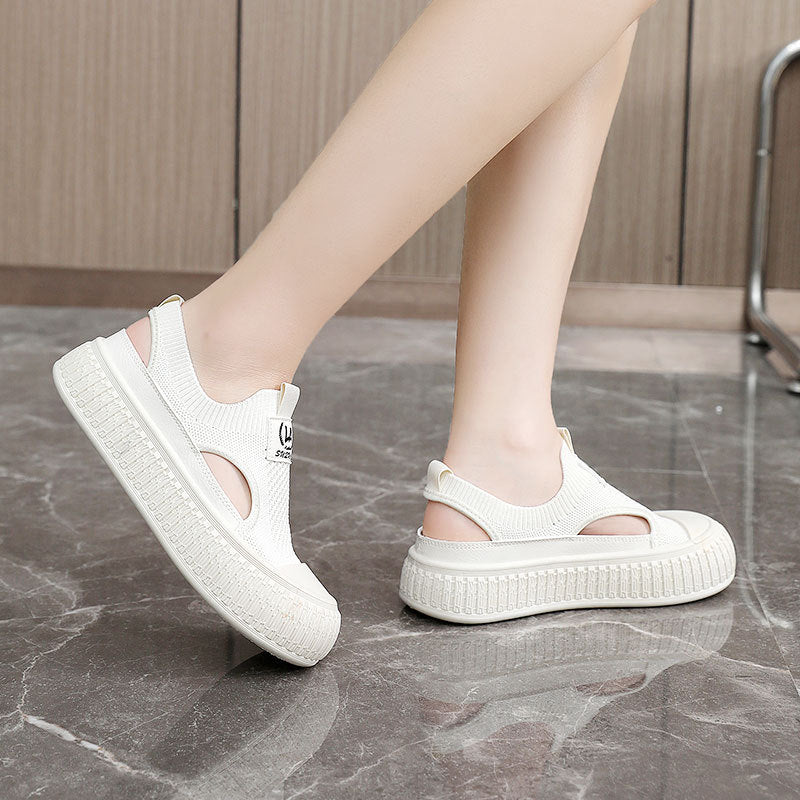 Damen Atmungsaktive Sommer-Slipper mit elastischem Einstieg und rutschfester Sohle