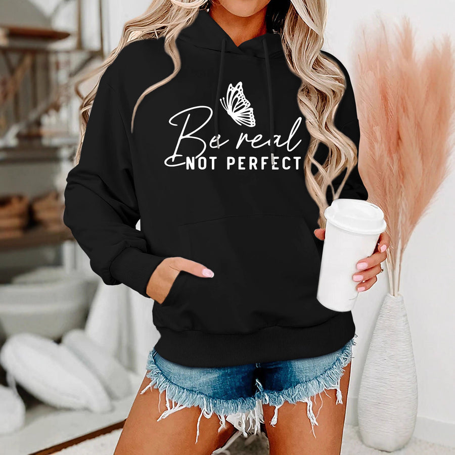 Damen Kapuzenpullover mit kreativem Motiv und bequemer Schnittführung