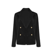 Damen eleganter Oversized-Blazer mit doppelter Knopfleiste und strukturiertem Ärmel