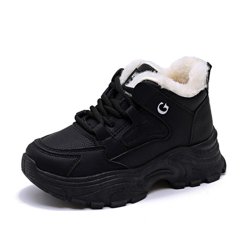 Damen Winterliche High-Top Sneakers mit weichem Fleece-Futter