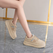 Damen modische Sneaker mit plateauartiger Laufsohle und atmungsaktivem Obermaterial
