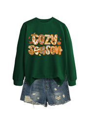 Damen Sweatshirt mit kreativem Herbstdesign und lässigem Schnitt