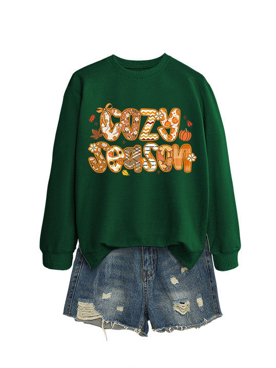Damen Sweatshirt mit kreativem Herbstdesign und lässigem Schnitt