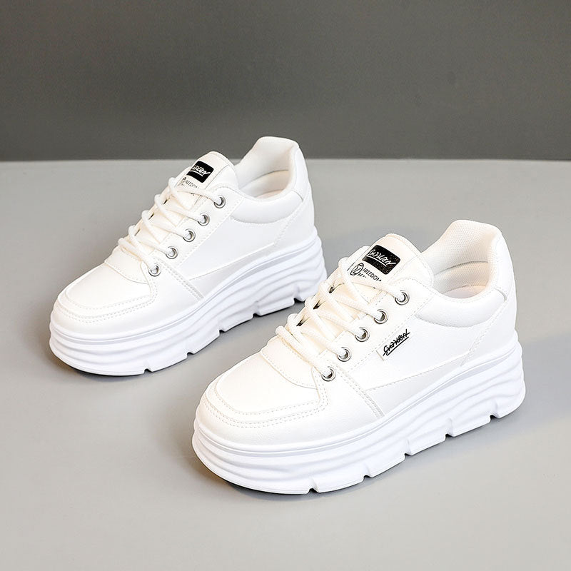 Damen modische Plateau-Sneaker mit rutschfester Sohle und bequemer Polsterung