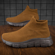 Damen Strick-Sneaker mit elastischem Knöchelabschluss
