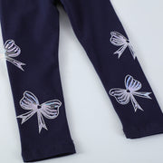 Mädchen Leggings mit bunten Schleifen-Applikationen Drune