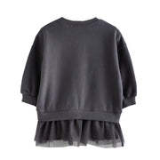 Mädchen Sweatshirt mit Tüllunterrock und tierischen Applikationen Drune