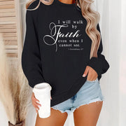Damen Sweatshirt mit inspirierendem Schriftzug und weichem Material