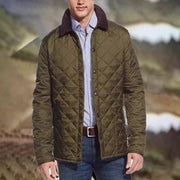 Herren gefütterte Steppjacke mit hohem Kragen und praktischen Taschen Aliams