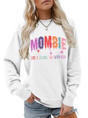 Damen Sweatshirt mit kreativem Zombie-Motiv