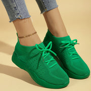Damen atmungsaktive Slip-On Sportschuhe mit flexiblem Obermaterial Heidi-Mode