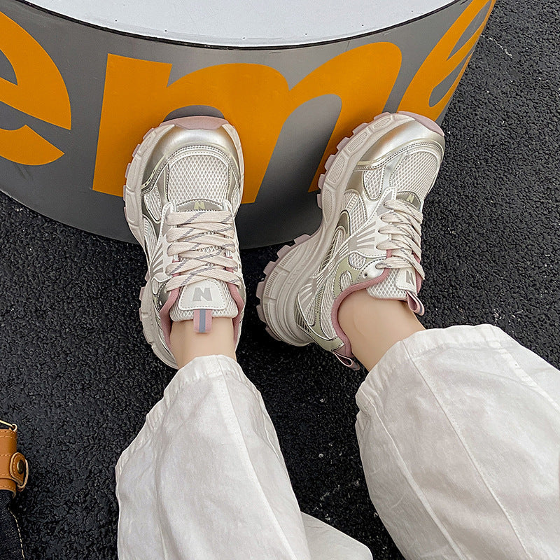 Damen Sportliche Lauf Sneakers mit atmungsaktiver Netzstruktur und dämpfender Sohle