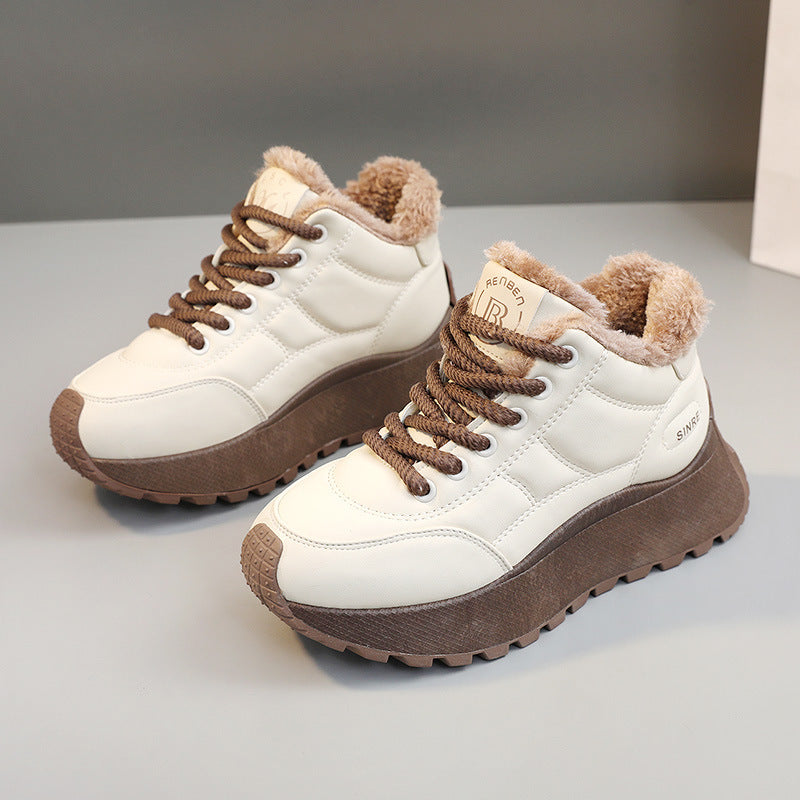 Damen gefütterte High-Top Sneakers mit rutschfester Sohle