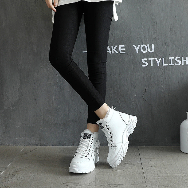 Damen Winterliche High-Top Stiefel mit weichem Innenfutter und rutschfester Sohle
