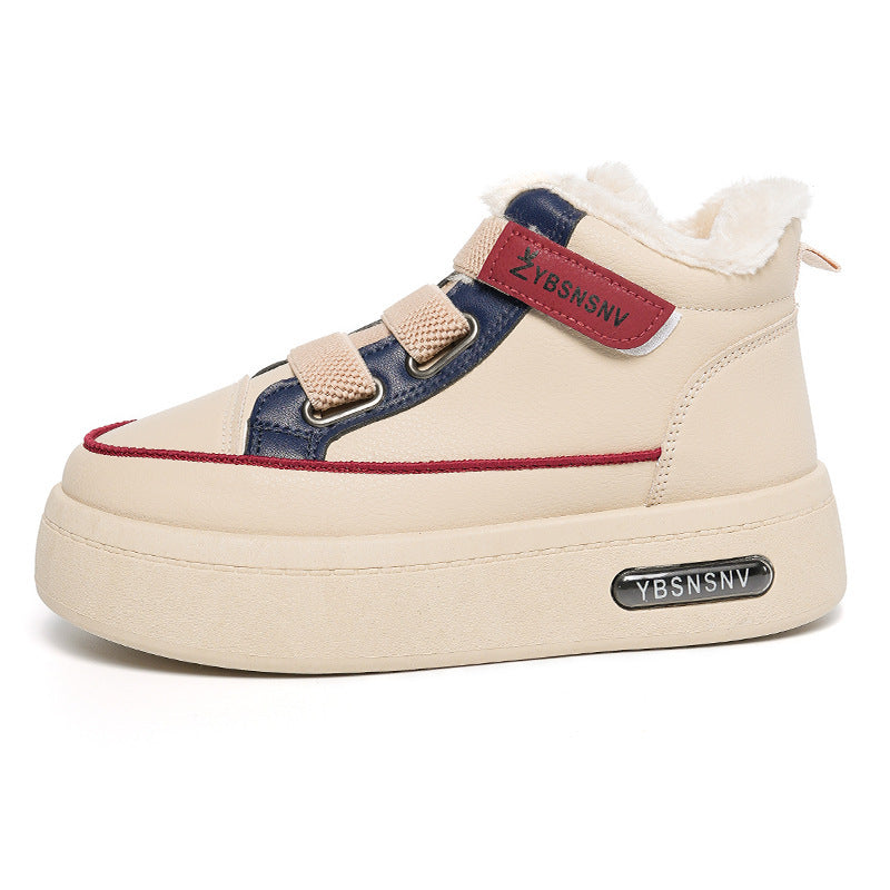 Damen Winterliche High-Top Sneakers mit bequemer Fleece-Wärmepolsterung und sportlichem Design
