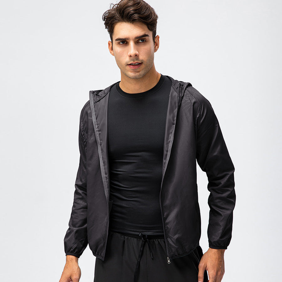 Herren leichte Laufjacke mit atmungsaktiven Eigenschaften und reflektierendem Design Heidi-Mode