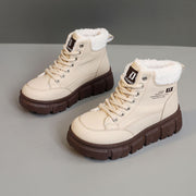 Damen High-Top Winterstiefel mit isolierendem Kunstfellfutter und rutschfester Sohle