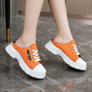 Damen Slip-On Sneakers mit modischem Reißverschluss und bequemem Fußbett