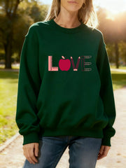 Damen Sweatshirt mit kreativem Love-Motiv