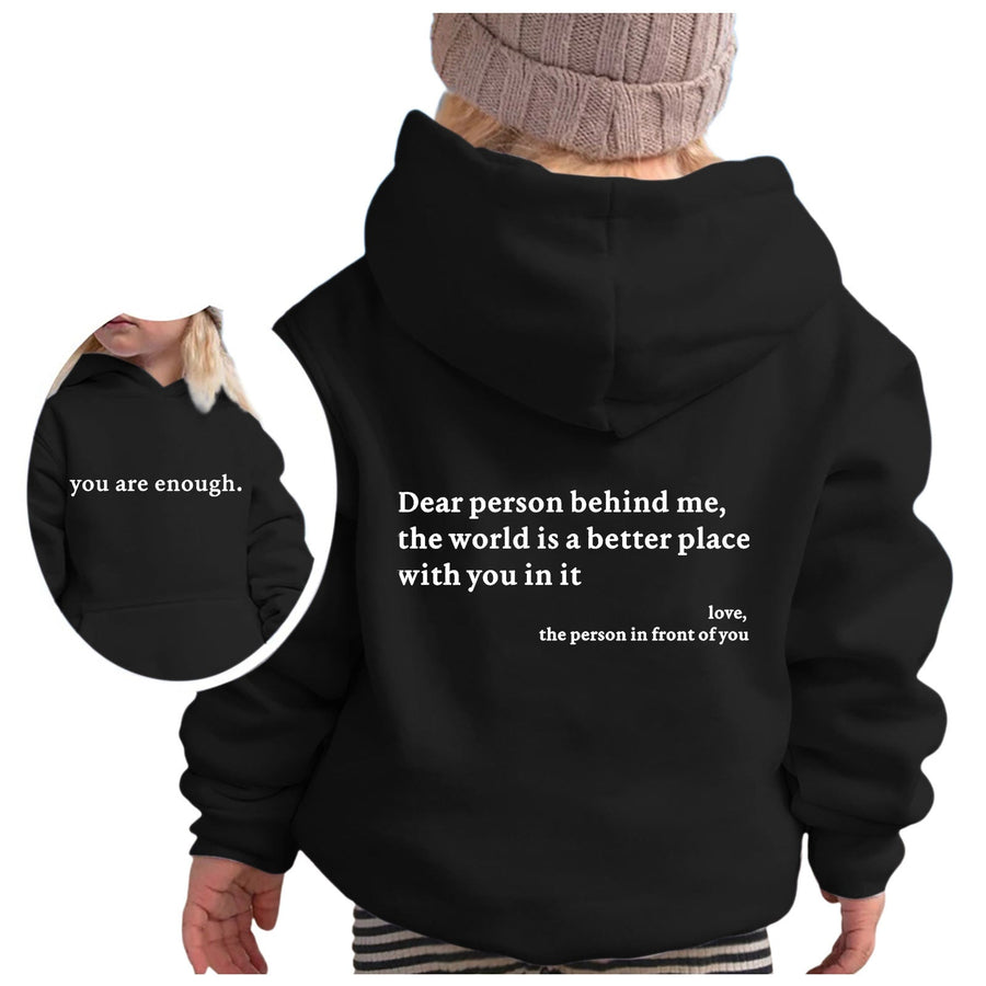 Damen Kapuzenpullover mit motivierendem Schriftzug und lässigem Schnitt