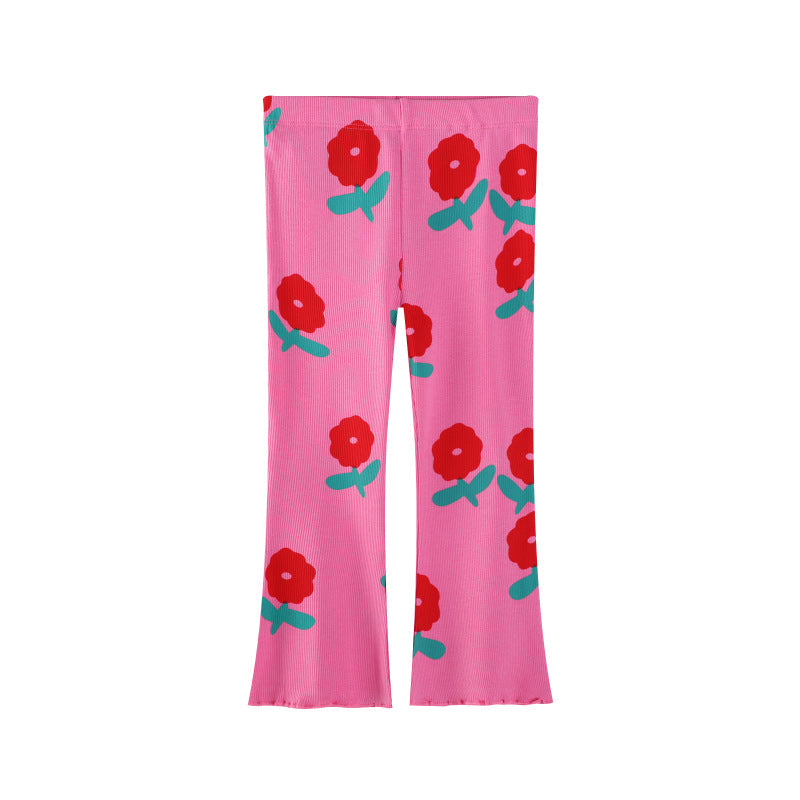 Mädchen Schlagleggings mit fröhlichem Blumenmuster Drune