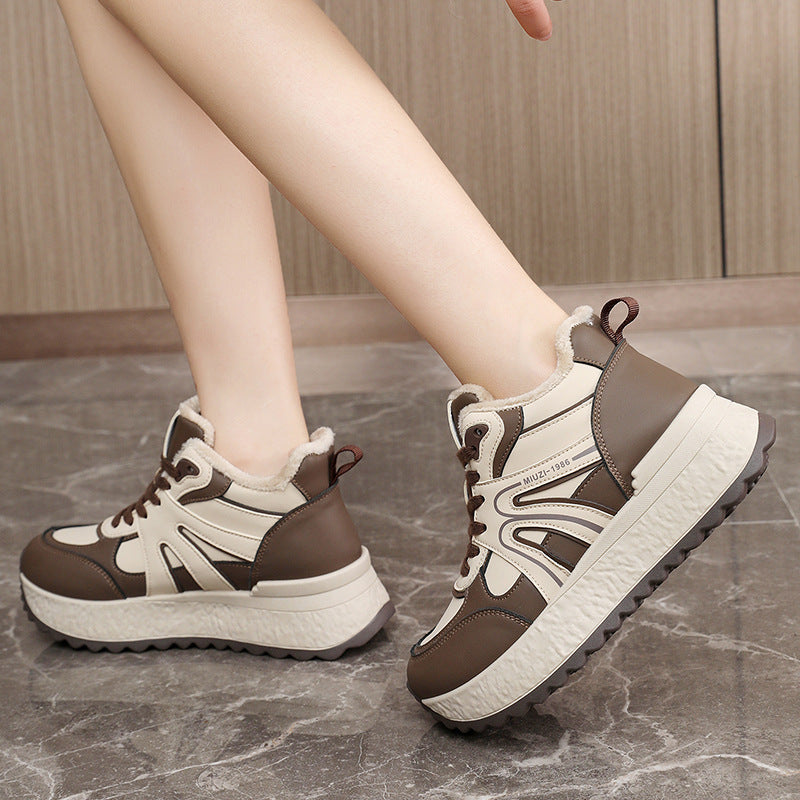 Damen Hochwertige Trend-Sneaker mit warmem Innenfutter und rutschfester Sohle