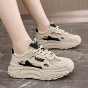 Damen sportliche Chunky Sneakers mit atmungsaktiven Netzeinsätzen und dämpfender Sohle