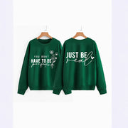 Damen lässiger Pullover mit inspirierenden Botschaften