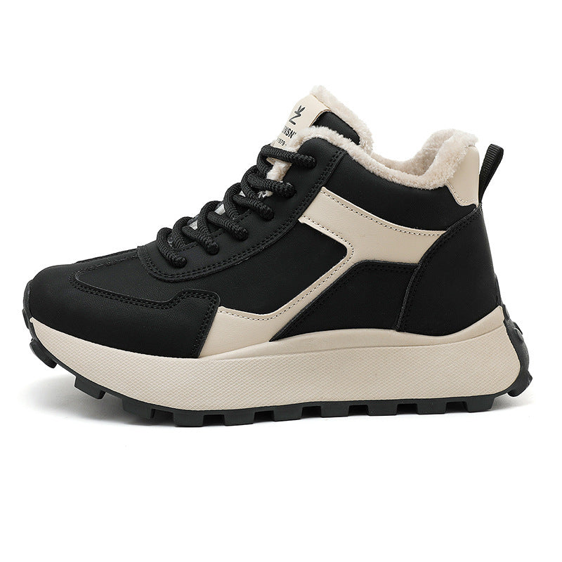 Damen High-Top Sneakers mit kuscheligem Innenfutter und robustem Profil