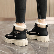 Damen Winterliche High-Top Stiefel mit kuscheligem Innenfutter und robuster Profilsohle