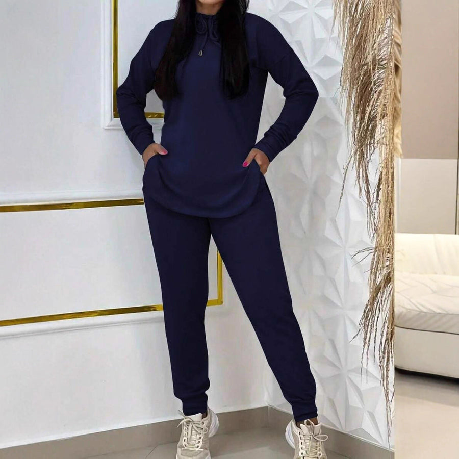 Damen Sportliches Lounge-Set mit Kapuze und praktischen Taschen