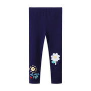 Mädchen Leggings mit verspielter Blumenapplikation Drune