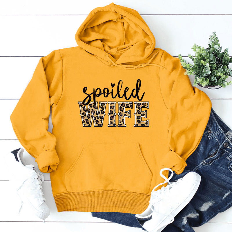 Damen Kapuzenpullover mit kreativem und elegantem Schriftzug