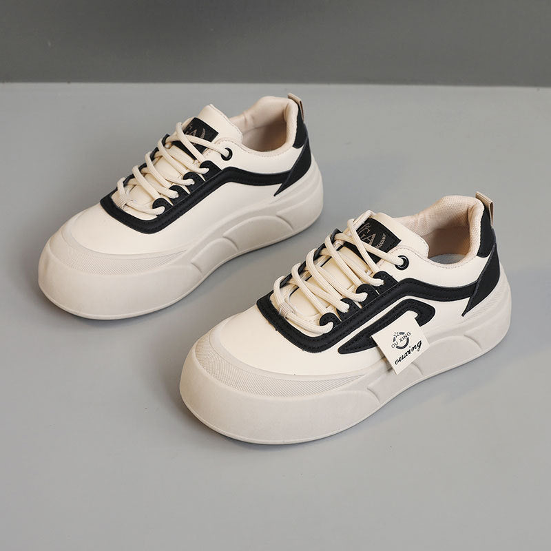 Damen modische Plateau Sneakers mit Sportprofil und atmungsaktivem Obermaterial