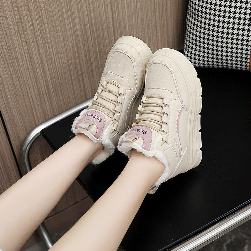 Damen High-Top Winter Sneakers mit weichem Fleece-Futter und rutschfester Sohle
