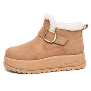 Damen Winterstiefel mit hochwertigem Fleece-Innenfutter und modischer Schnalle