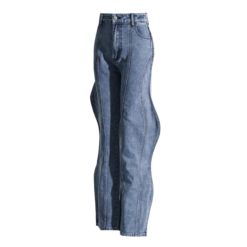 Lässiges Damen Denim Set | Ärmelloses Top & Gerade Hose | Komfort & Stil