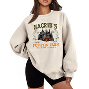 Damen Sweatshirt mit gemütlichem Rundhalsausschnitt und herbstlichem Kürbis-Motiv