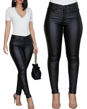 Damen figurbetonte High-Waist Hose
