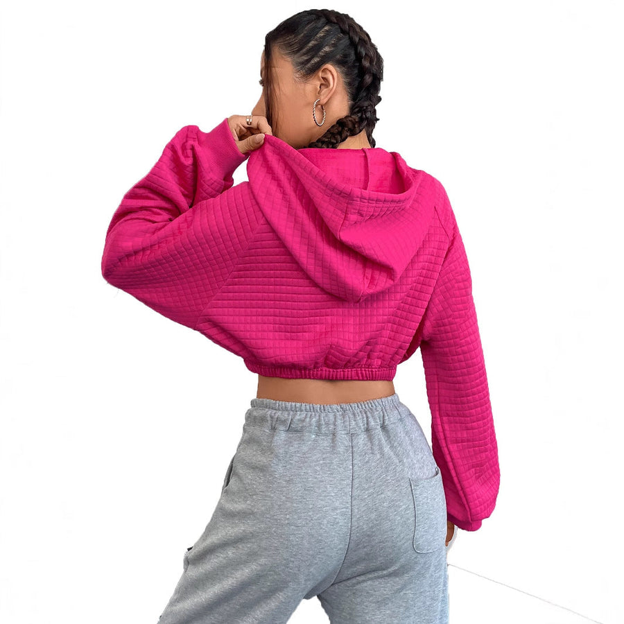 Damen cropped Hoodie mit strukturiertem Design