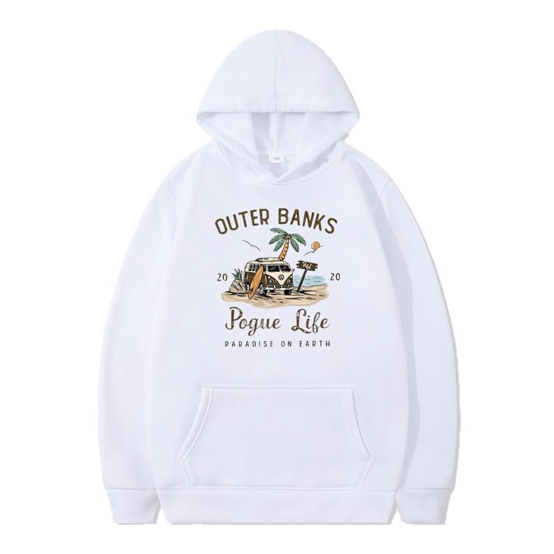 Damen Kapuzenpullover mit maritimem Design und inspirierendem Druck