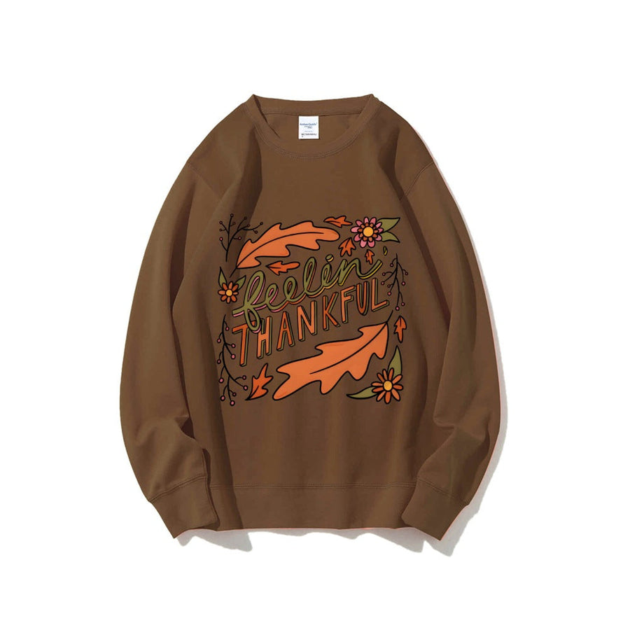 Damen Sweatshirt mit buntem Herbstmotiv und inspirierendem Schriftzug