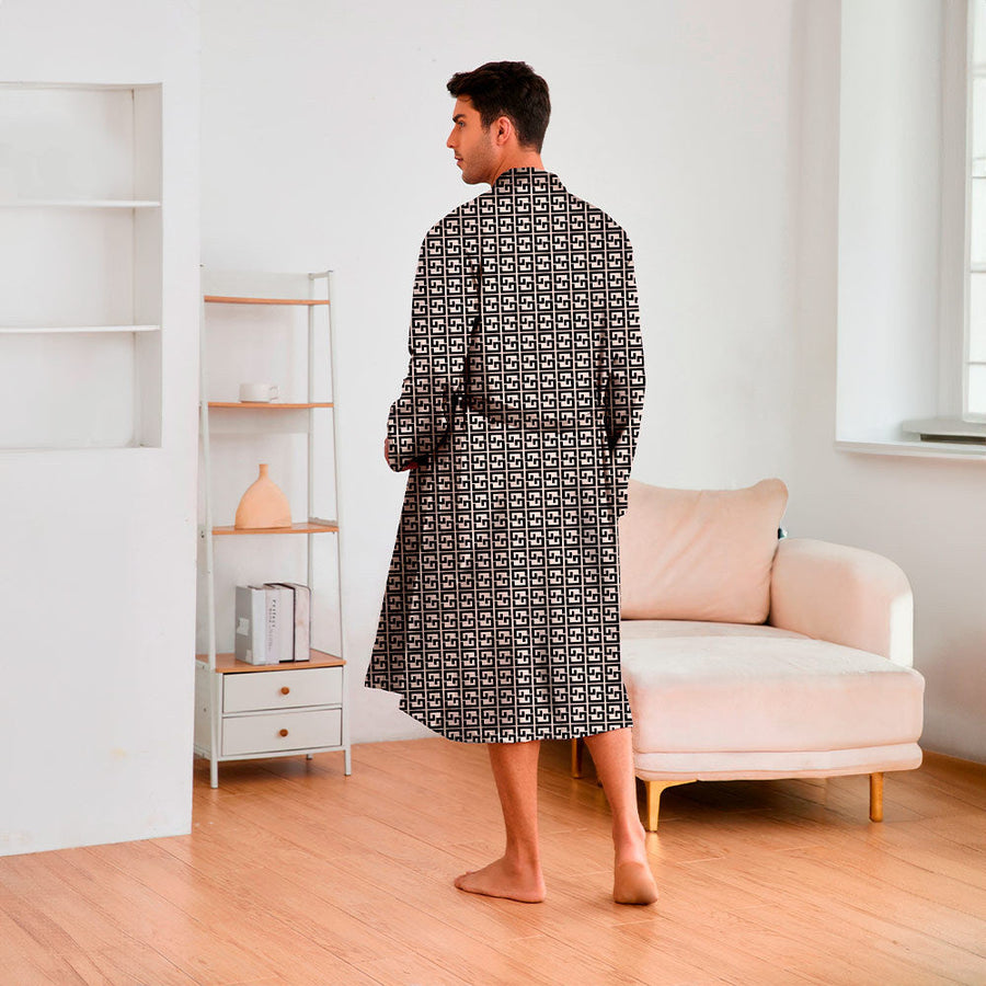 Herren Kimono mit modernem Muster und Gürtel – Heidi-Mode