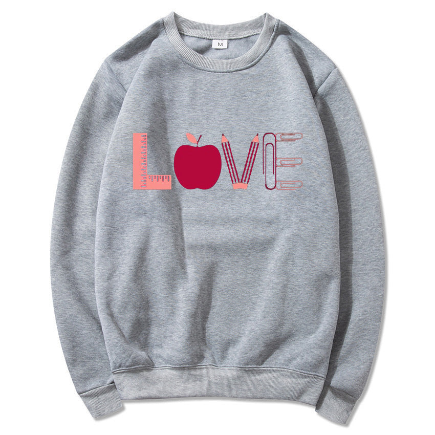 Damen Sweatshirt mit kreativem Love-Motiv