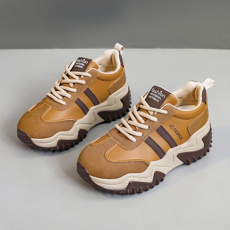 Damen Sportliche Chunky Sneakers mit rutschfester Sohle und atmungsaktiver Oberflächenstruktur