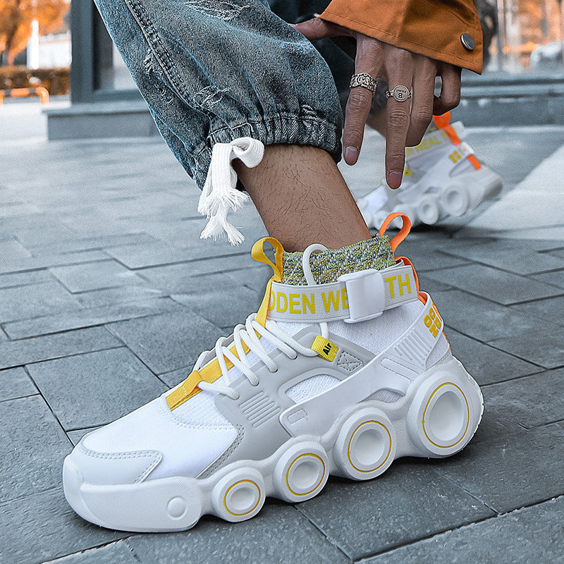 Damen Streetwear High-Top Sneakers mit innovativem Riemensystem