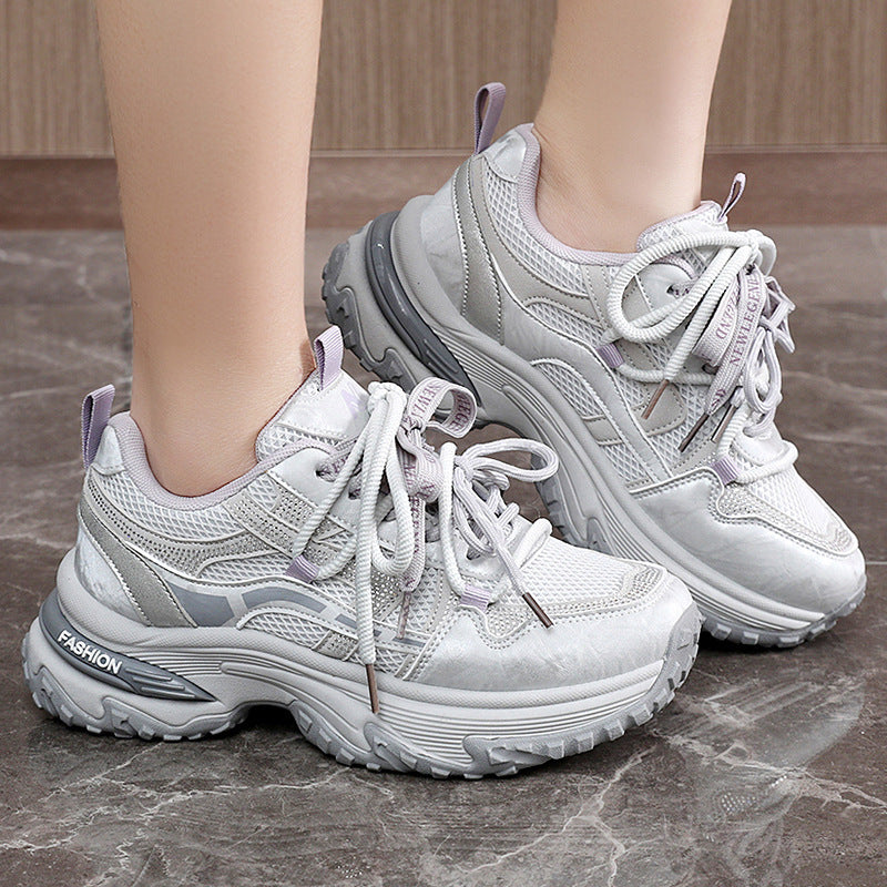 Damen Sportliche Sneakers mit atmungsaktivem Obermaterial und schockabsorbierender Sohle