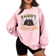 Damen Sweatshirt mit gemütlichem Rundhalsausschnitt und herbstlichem Kürbis-Motiv